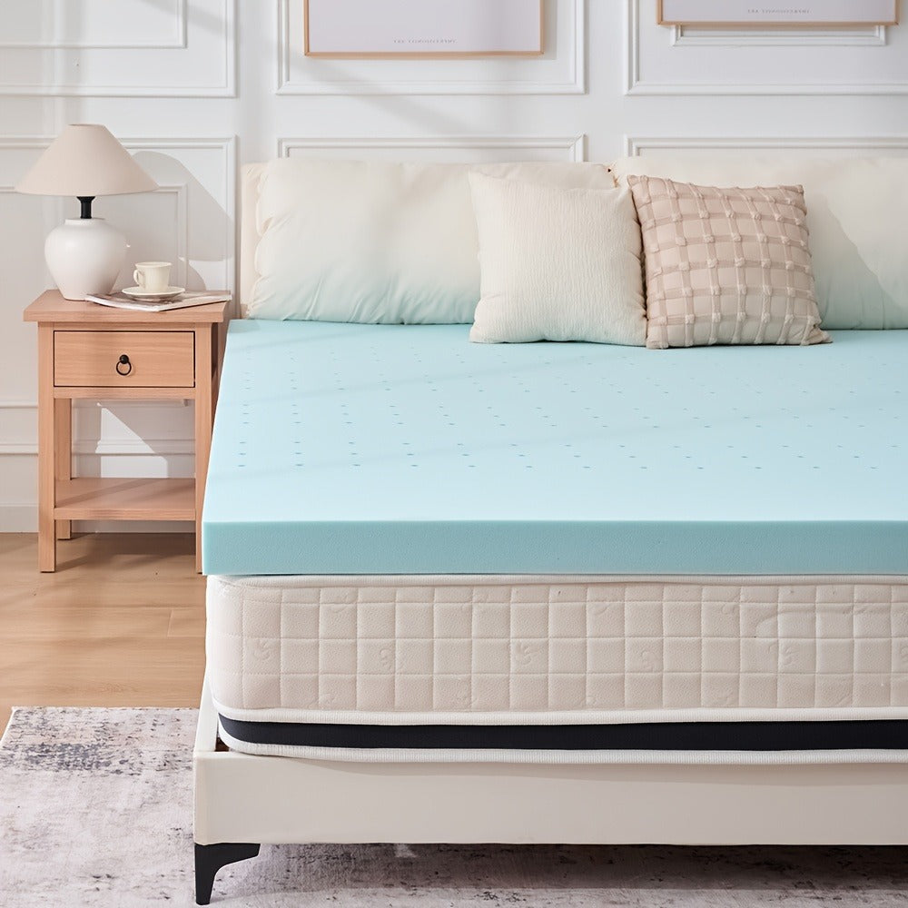 4-Inch Mattress Topper, Portable Bed Topper for Bedroom Comfort and Support detail image - detail view 9