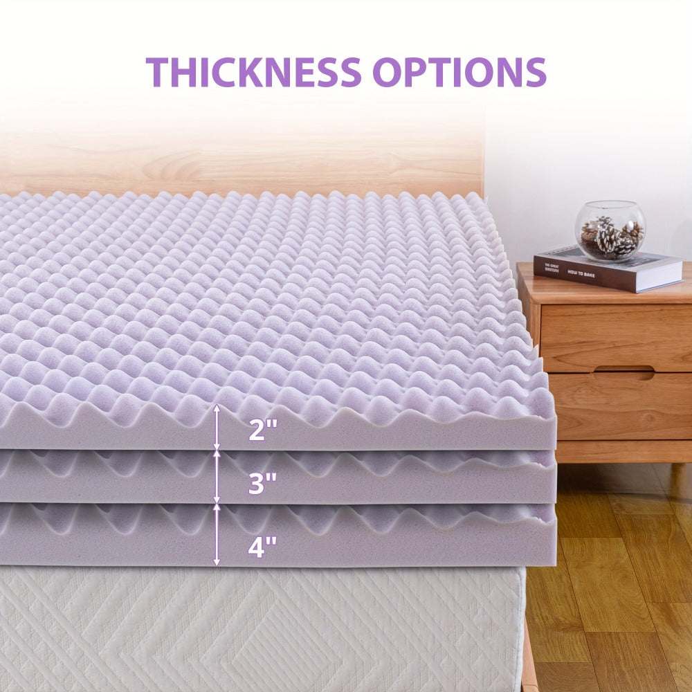 4-Inch Mattress Topper with Memory Foam, Bed Mattress Pad for Bedroom detail image - detail view 6