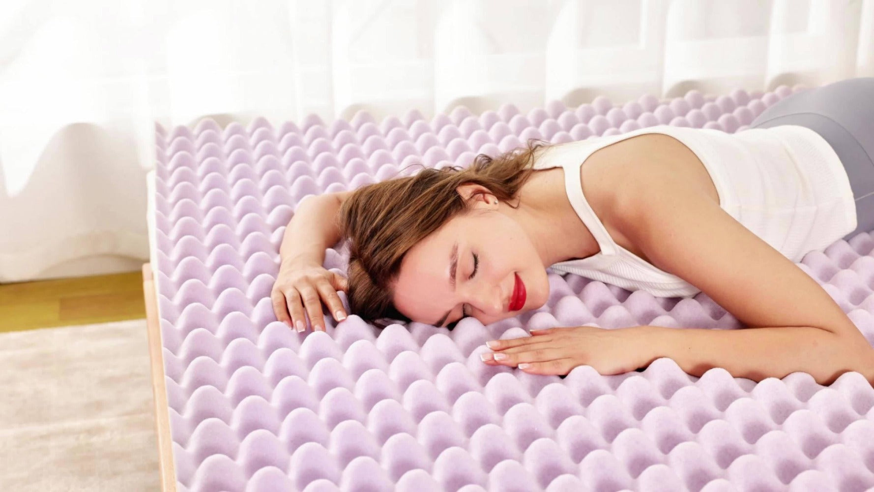 4-Inch Mattress Topper with Memory Foam, Bed Mattress Pad for Bedroom detail image - detail view 7