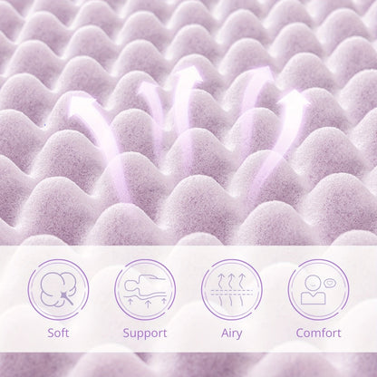 4-Inch Mattress Topper with Memory Foam, Bed Mattress Pad for Bedroom detail image - detail view 8