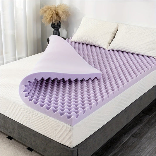 Mattress Topper, Egg Crate Lavender Infused Memory Foam 2 3 4 Inch, Cooling Ventilated shown in the main product view