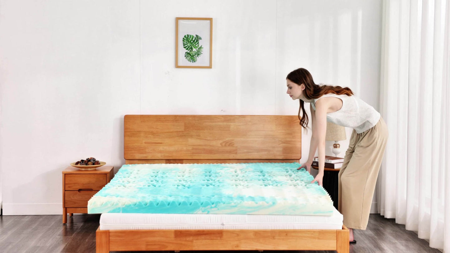 4-Inch Mattress Topper with Memory Foam, Cooling Mattress Topper for Bedroom detail image - detail view 10