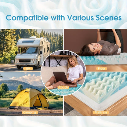 4-Inch Mattress Topper with Memory Foam, Cooling Mattress Topper for Bedroom detail image - detail view 8
