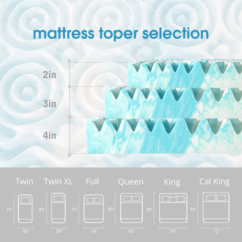 4-Inch Mattress Topper with Memory Foam, Cooling Mattress Topper for Bedroom detail image - detail view 9