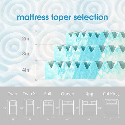 4-Inch Mattress Topper with Memory Foam, Cooling Mattress Topper for Bedroom detail image - detail view 9