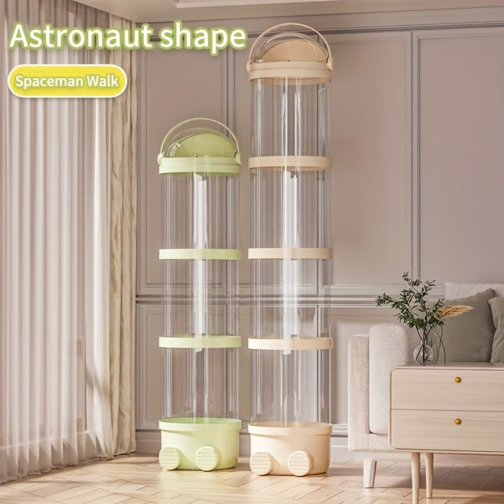 4-Layer Clear Kids Storage Organizer with Waterproof Protection for Kids' Room detail image - detail view 4