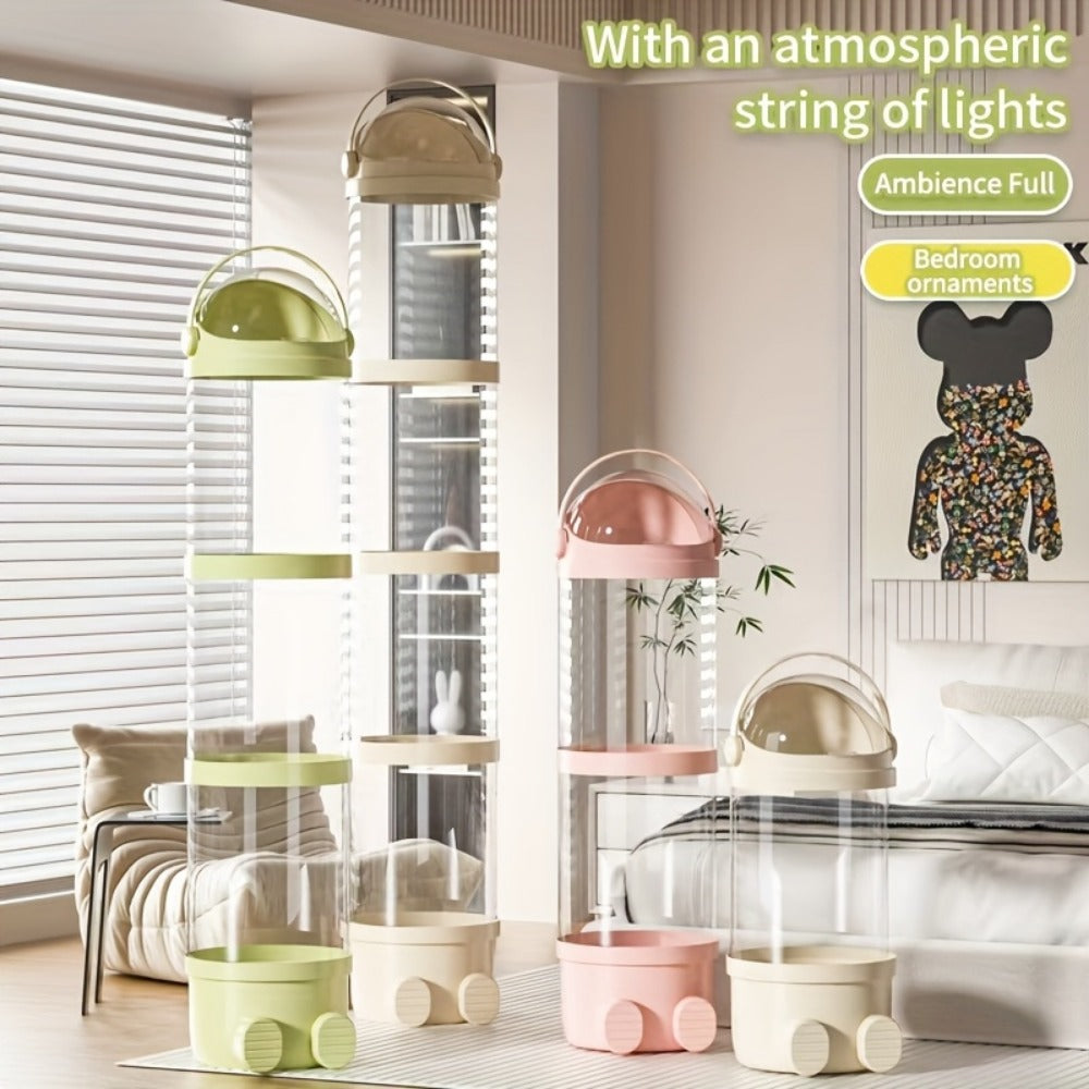 4-Layer Clear Kids Storage Organizer with Waterproof Protection for Kids' Room detail image - detail view 6