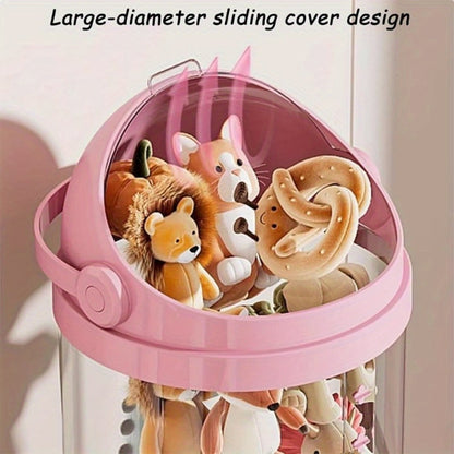 4-Layer Clear Stuffed Animal Storage Tower, Vertical Toy Storage for Kids' Room detail image