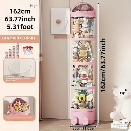 Toy Storage Organizer shown in the pink, 63.8inch option