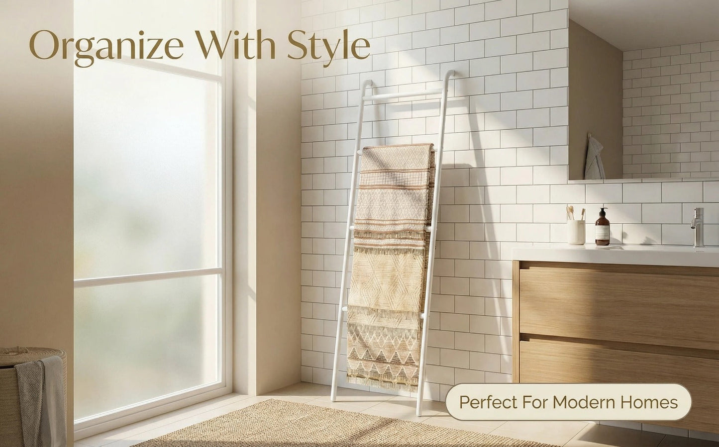 4-Layer Metal Blanket Ladders with Tool-Free Assembly for Living Room detail image - detail view 17