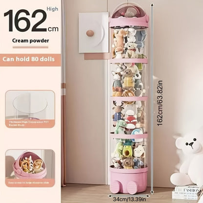 4-Layer Plastic Stuffed Animal Storage Tower, Vertical Toy Storage for Kids' Room detail image - detail view 7