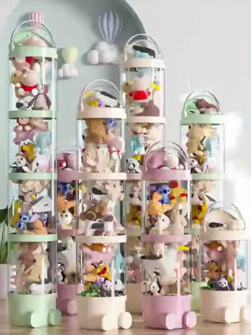 4-Layer Plastic Stuffed Animal Storage Tower, Vertical Toy Storage for Kids' Room detail image - detail view 9