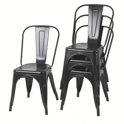 4-Pack Metal Dining Chair, Kitchen Dining Seat for Comfortable Everyday Seating detail image - detail view 3