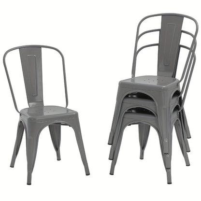 4-Pack Metal Dining Chair, Kitchen Dining Seat for Comfortable Everyday Seating detail image - detail view 8