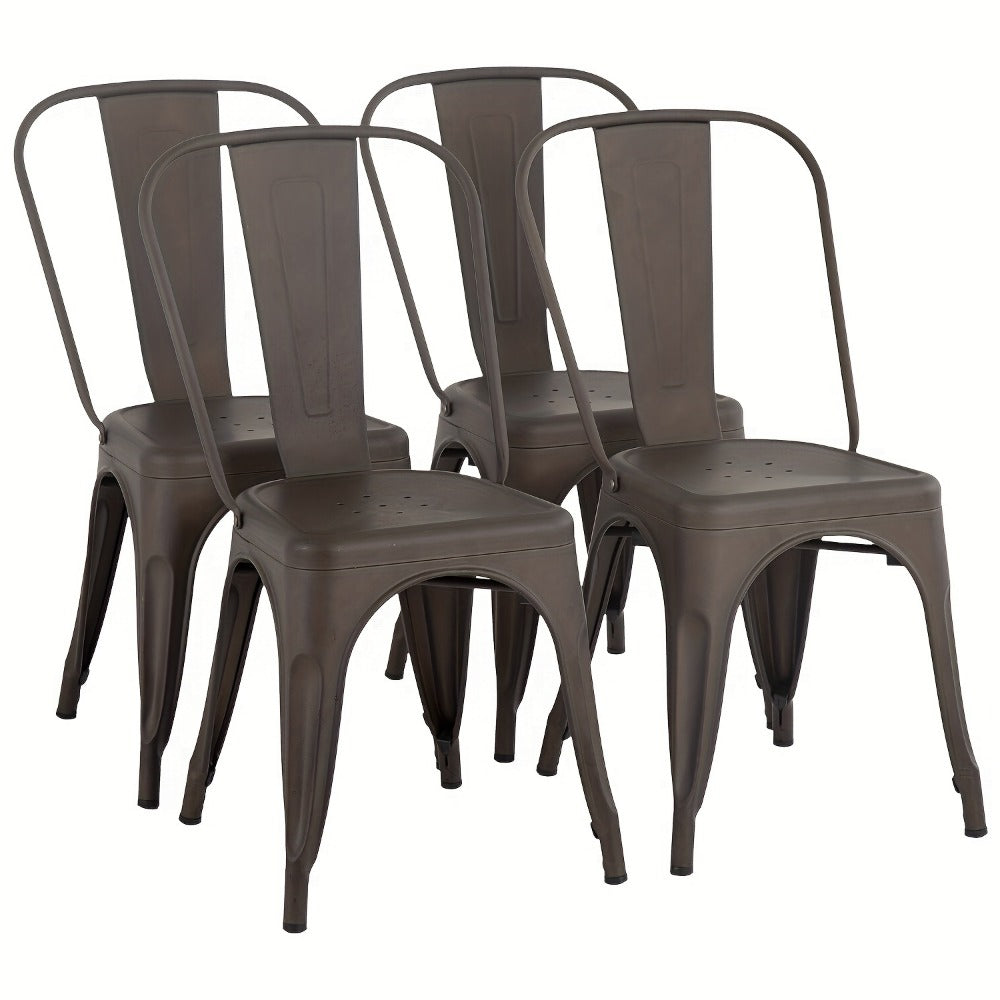 4-Pack Metal Dining Chair, Kitchen Dining Seat for Comfortable Everyday Seating detail image - detail view 9