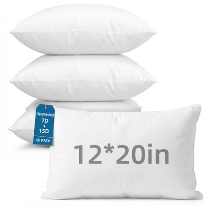 Throw Pillows shown in the 4pcs-12*20in Upgraded fabric option