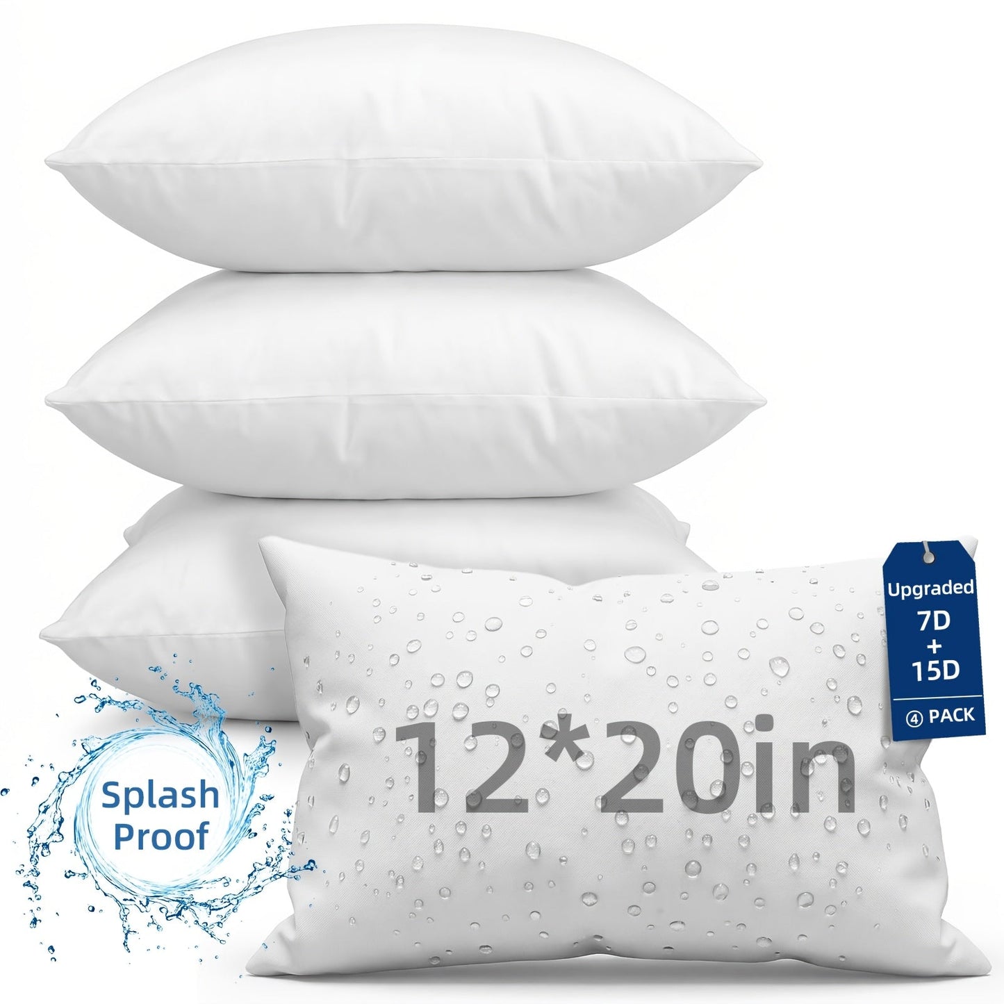 Throw Pillows shown in the 4pcs-12*20in waterproof fabric option