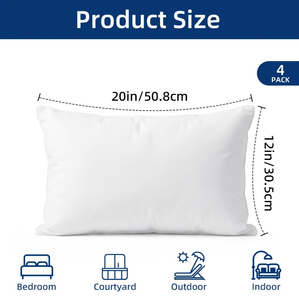 4-Pack Throw Pillows with Waterproof Protection for Living Room detail image - detail view 6
