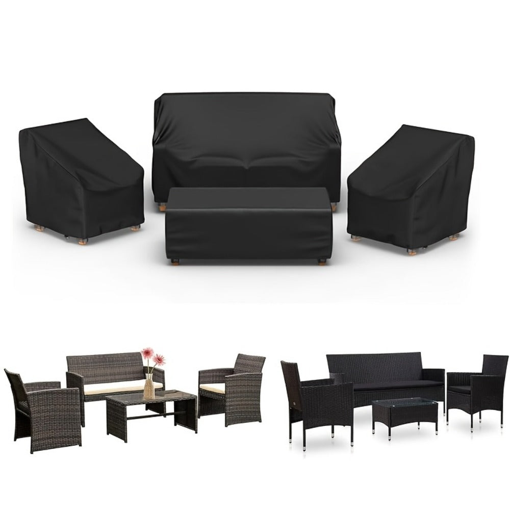 Patio Furniture Cover, 4-Piece Set Waterproof Windproof Heavy Duty 1 Sofa Cover 2 Chair shown in the main product view