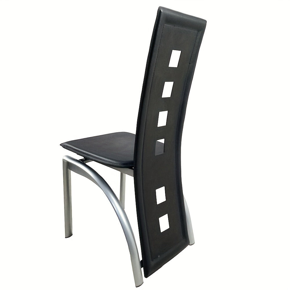 4-Piece Set Faux Leather Dining Chair with High Back for Comfortable Everyday Seating detail image - detail view 10