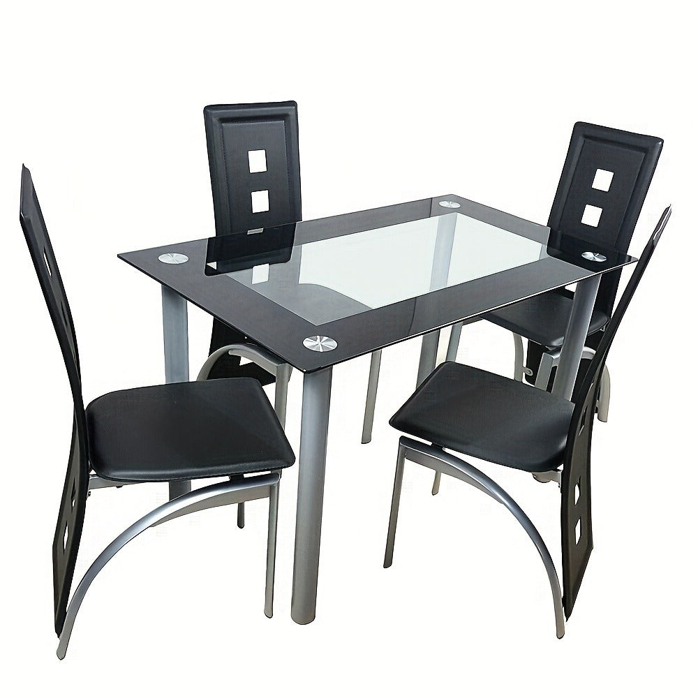 4-Piece Set Faux Leather Dining Chair with High Back for Comfortable Everyday Seating detail image - detail view 3