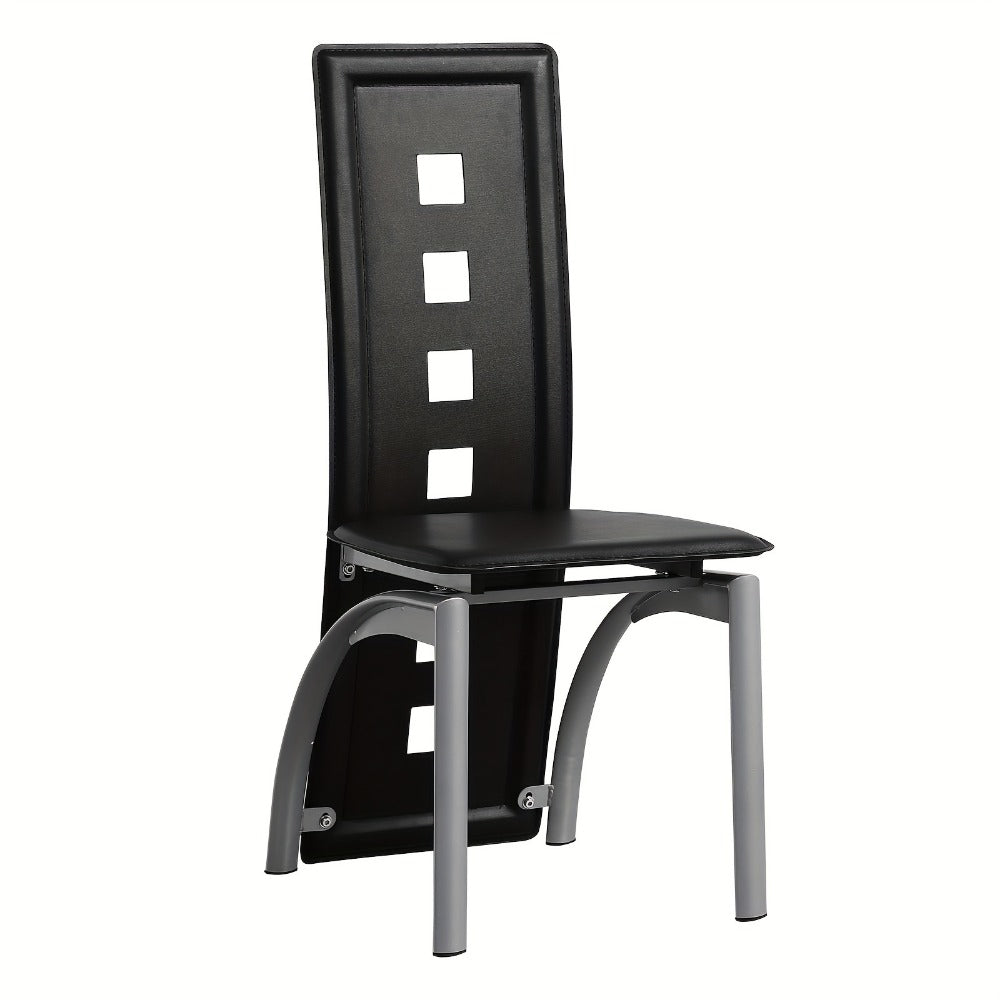 4-Piece Set Faux Leather Dining Chair with High Back for Comfortable Everyday Seating detail image - detail view 5