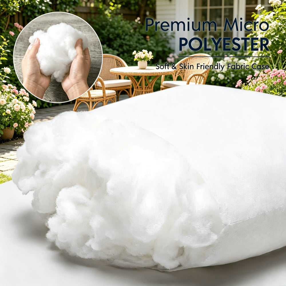 4-Piece Set Outdoor Pillow Inserts with Weather-Resistant Finish for Patio detail image