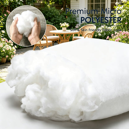4-Piece Set Outdoor Pillow Inserts with Weather-Resistant Finish for Patio detail image