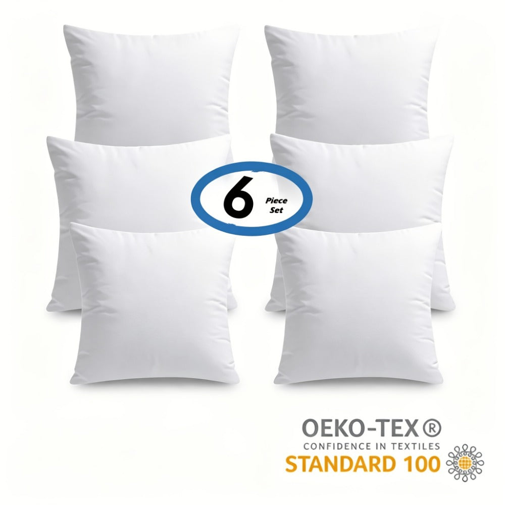 4-Piece Set Outdoor Pillow Inserts with Weather-Resistant Finish for Patio detail image - detail view 4