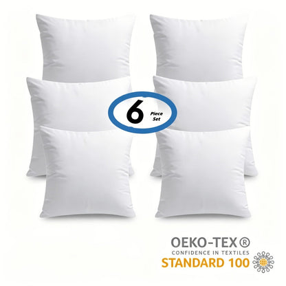 4-Piece Set Outdoor Pillow Inserts with Weather-Resistant Finish for Patio detail image - detail view 4