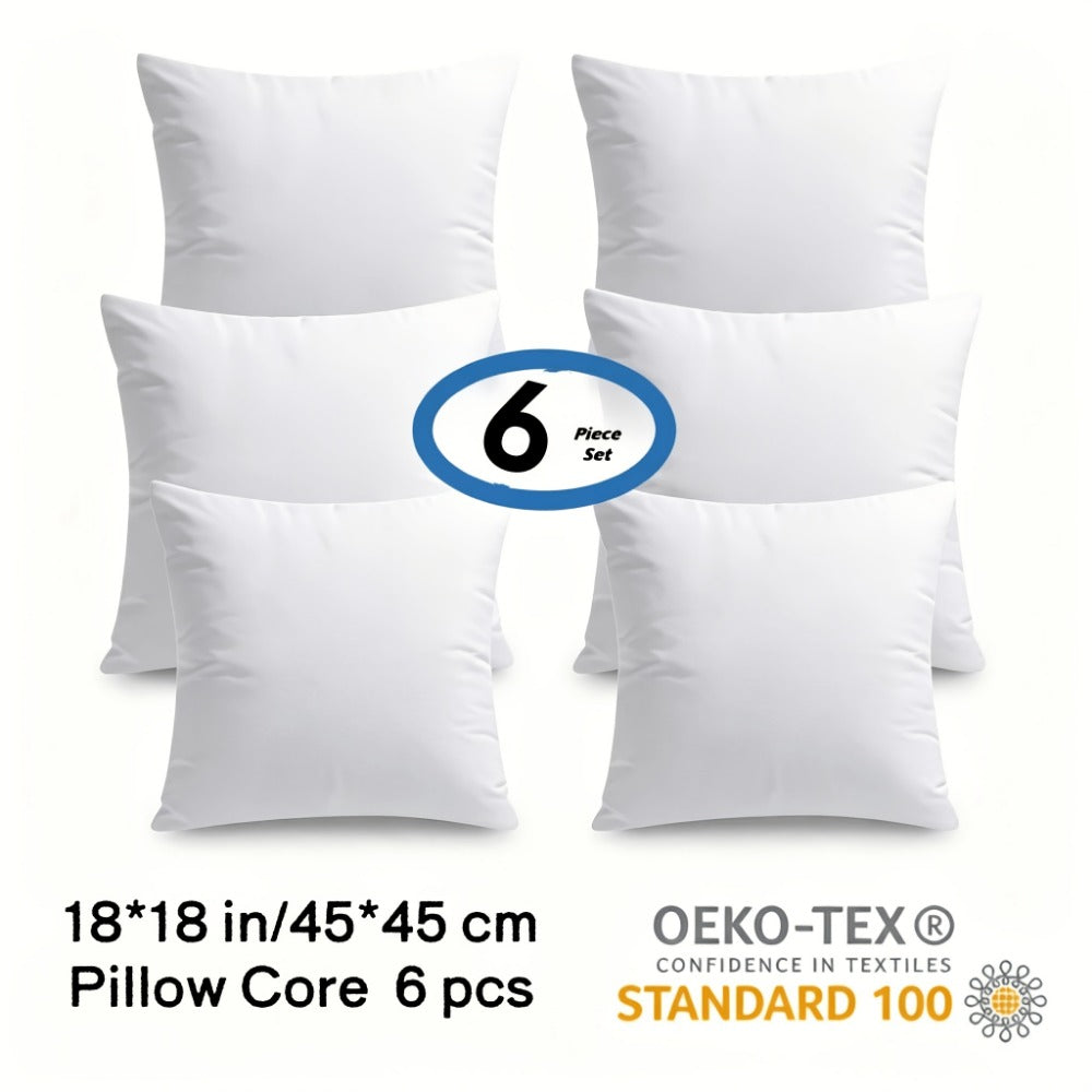 4-Piece Set Outdoor Pillow Inserts with Weather-Resistant Finish for Patio detail image - detail view 6