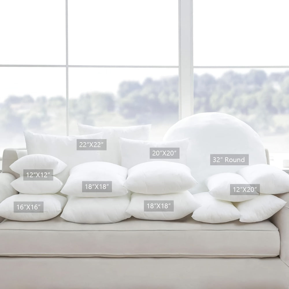 4-Piece Set Outdoor Pillow Inserts with Weather-Resistant Finish for Patio detail image - detail view 7