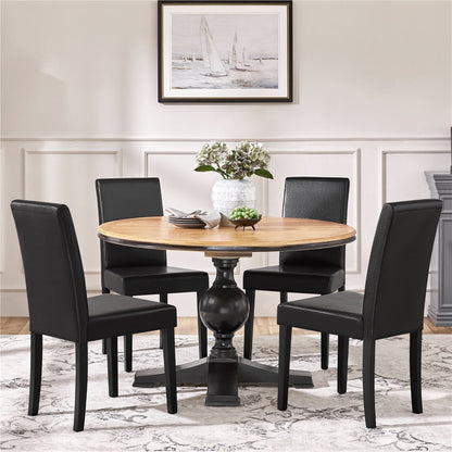 Dining Chairs shown in the Black(New), 4pcs option