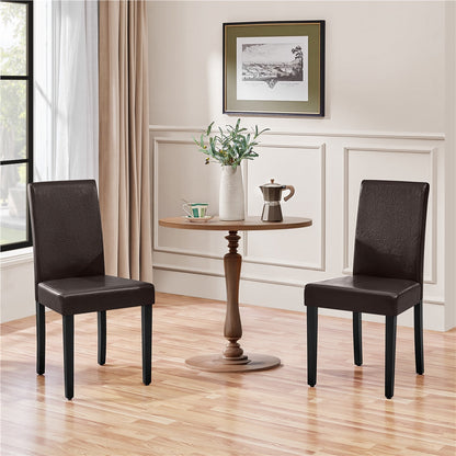 Dining Chairs shown in the Dark Brown, 2pcs option