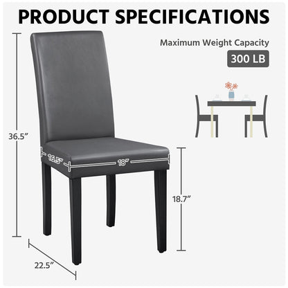 4-Piece Set Upholstered Dining Chair for Kitchen and Home Office detail image - detail view 12