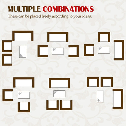 4-Piece Wicker Patio Conversation Set with Side Table and Two Cushions detail image - detail view 11
