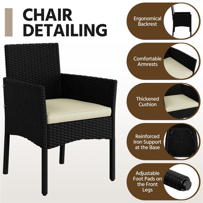 4-Piece Wicker Patio Furniture Set with Weather-Resistant Finish detail image - detail view 15