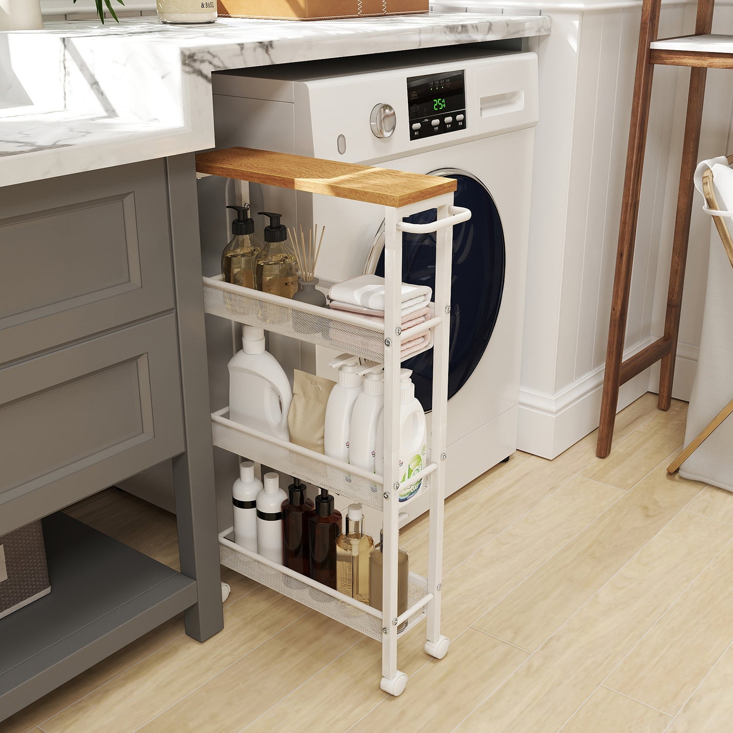 4-Tier 360° Rotating Kitchen Shelf with 360° Swivel for Organized Everyday Storage detail image