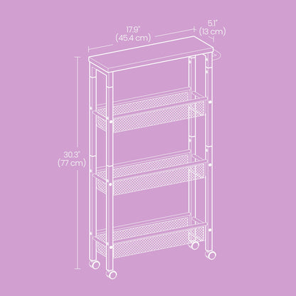 4-Tier 360° Rotating Kitchen Shelf with 360° Swivel for Organized Everyday Storage detail image - detail view 3