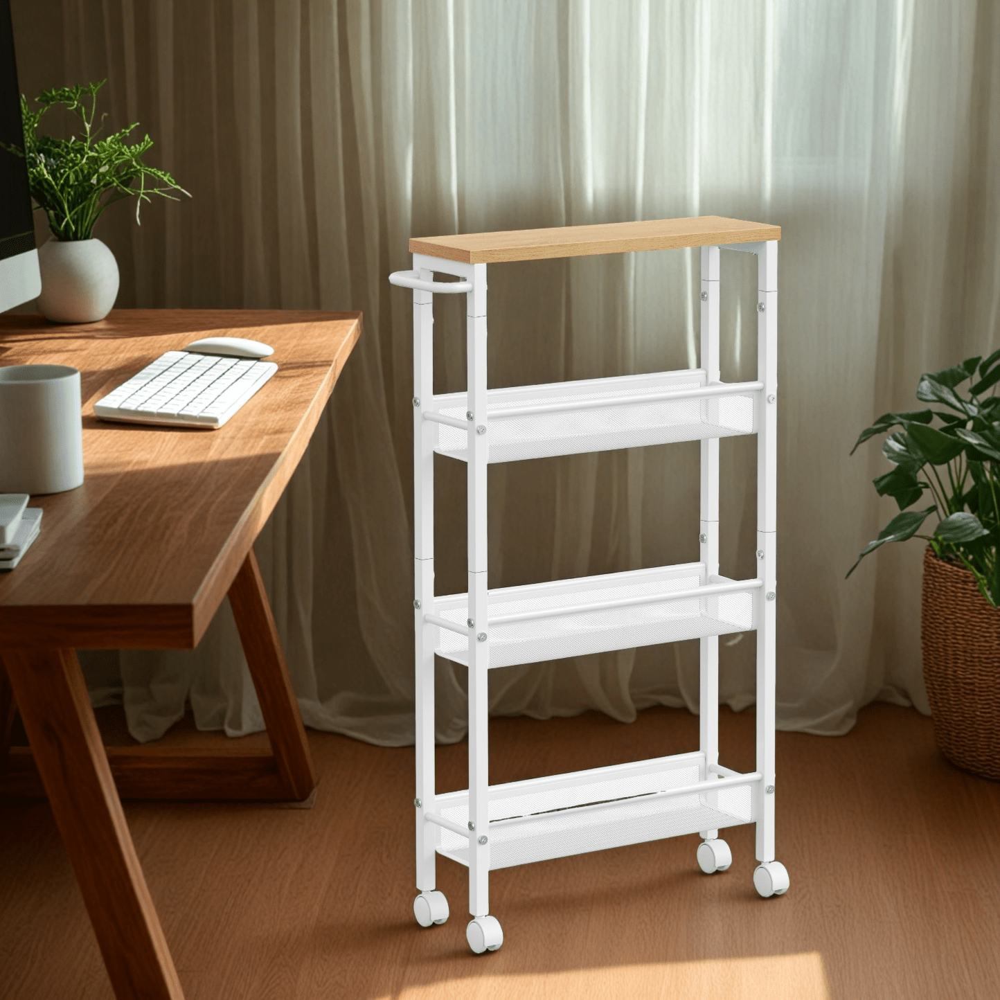 4-Tier 360° Rotating Kitchen Shelf with 360° Swivel for Organized Everyday Storage detail image - detail view 5