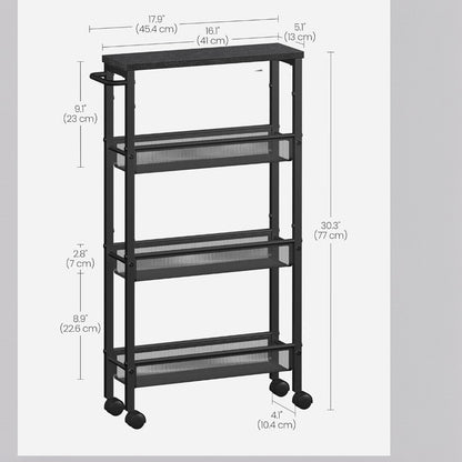 4-Tier 360° Rotating Kitchen Shelf with 360° Swivel for Organized Everyday Storage detail image - detail view 9