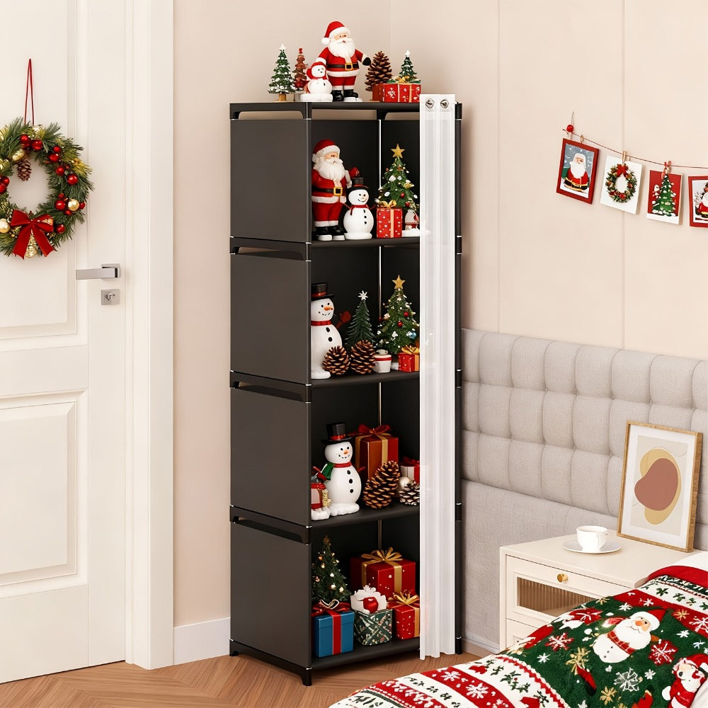 4-Tier Bookshelf, Home Library Organizer for Organized Everyday Storage in Living Room detail image