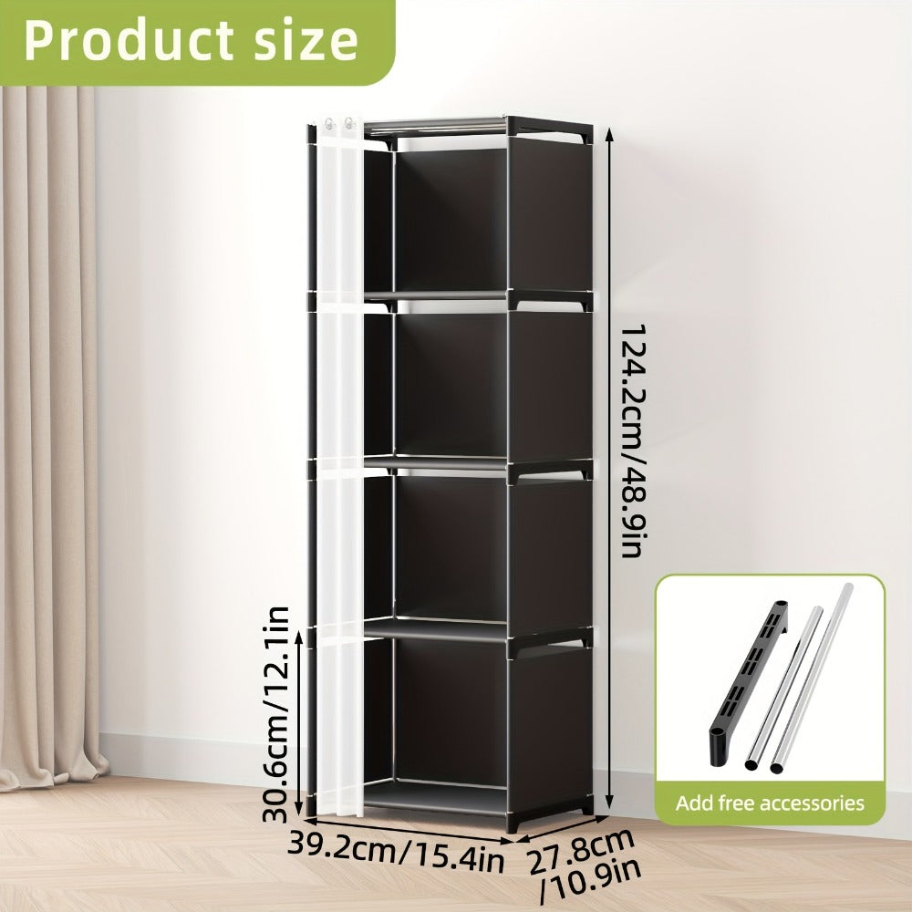 4-Tier Bookshelf, Home Library Organizer for Organized Everyday Storage in Living Room detail image - detail view 4
