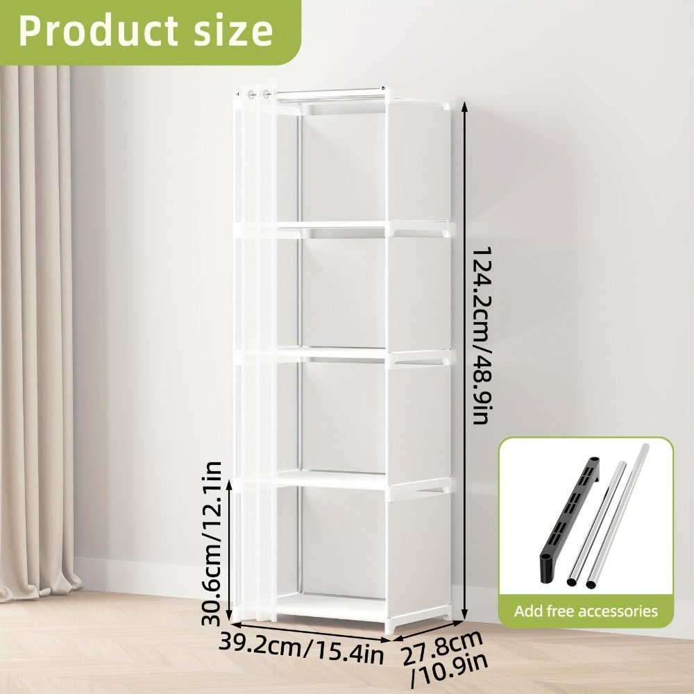 4-Tier Bookshelf, Home Library Organizer for Organized Everyday Storage in Living Room detail image - detail view 5
