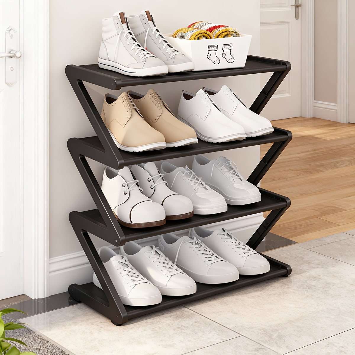 Shoe Rack shown in the Black, big option