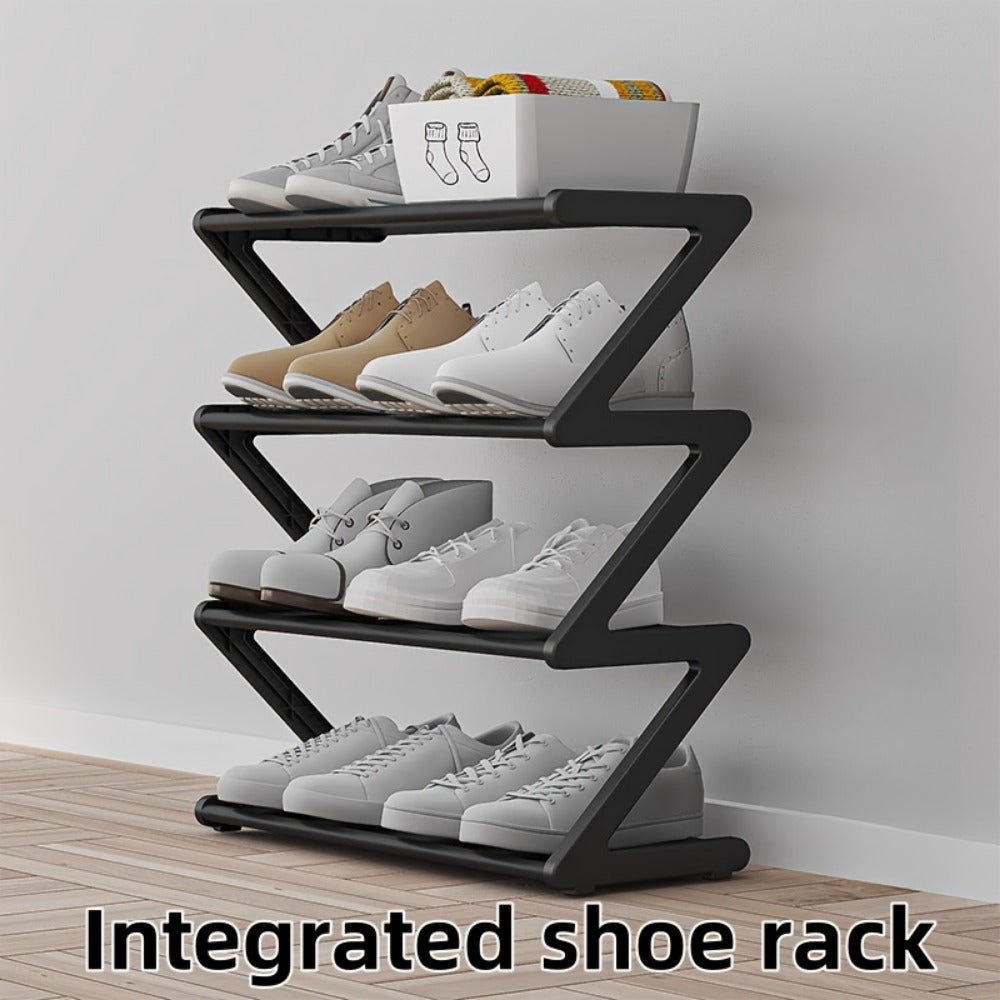 4-Tier Fabric Shoe Rack with Stackable Design and Tool-Free Assembly for Entryway detail image - detail view 3