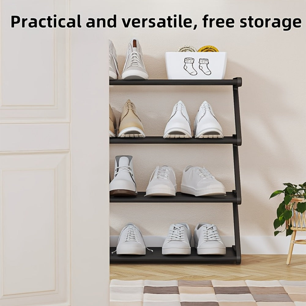 4-Tier Fabric Shoe Rack with Stackable Design and Tool-Free Assembly for Entryway detail image - detail view 8