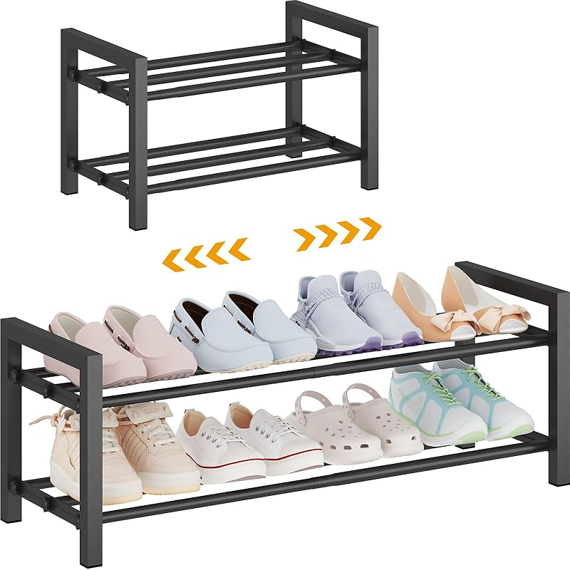Shoe Rack shown in the 2 Tiers option