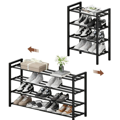 4-Tier Freestanding Shoe Rack with Tool-Free Assembly, Closet Shoe Shelf detail image - detail view 3
