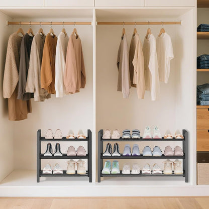 4-Tier Freestanding Shoe Rack with Tool-Free Assembly, Closet Shoe Shelf detail image - detail view 4